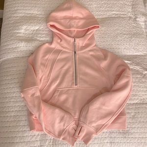 Lululemon Strawberry Milkshake Scuba Half-Zip Hoodie